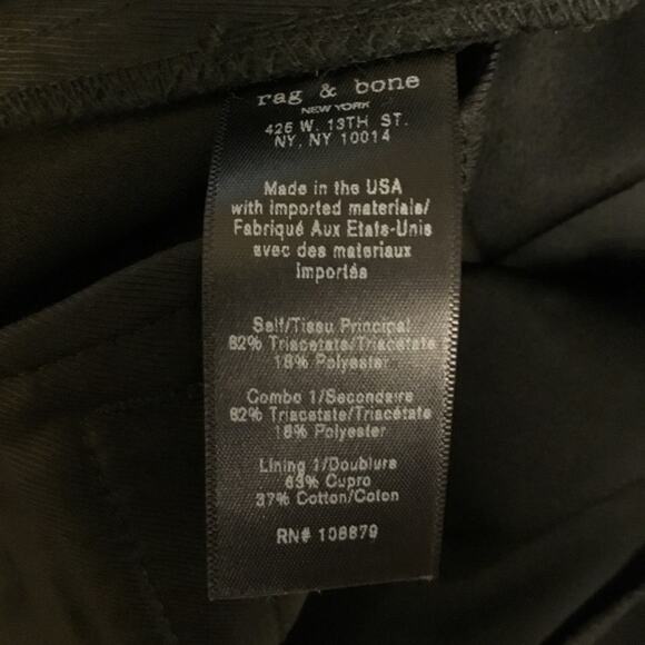 Rag & Bone Black Classic High-Waist Dress Pants - Picture 7 of 7